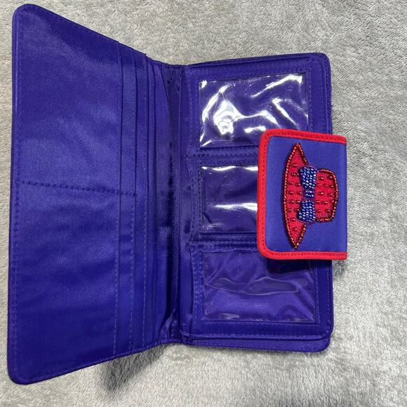 Lot of 3 Red Hat Society Purse Wallet Bag  in Red & Purple W/Red Hat Emblem - Picture 4 of 12